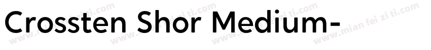 Crossten Shor Medium字体转换